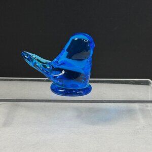 Vintage Leo Ward Blue Birds Of Happiness Figurine 1993 Glass Sculpture